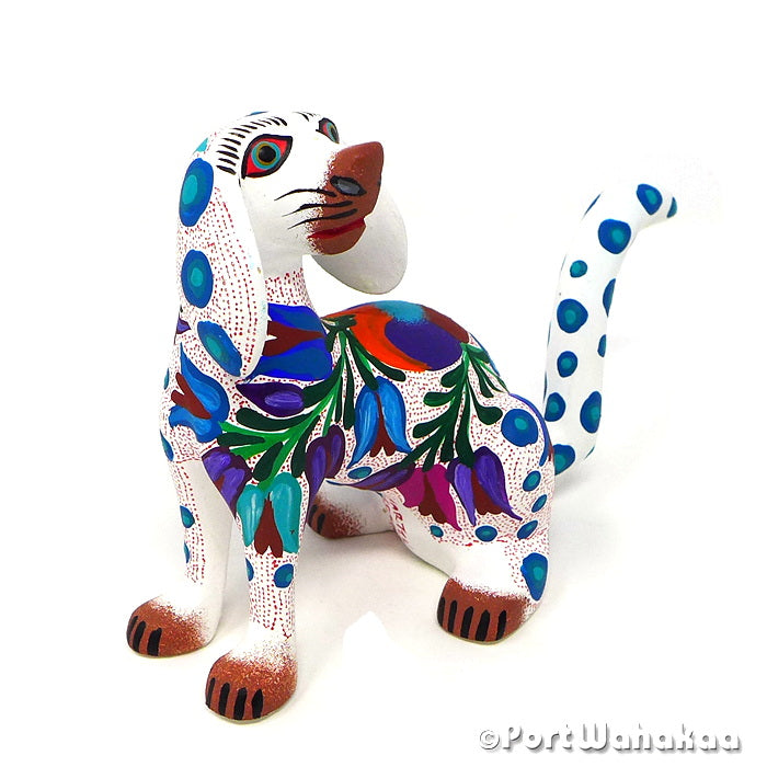 Oaxacan Wood Carvings for Sale Texas Bonehill Dog Artist - Jose Olivera Carving Small, Dog, Perro, San Martin Tilcajete