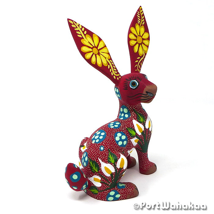 Brixta Rabbit Copal Alebrije Oaxacan Animals for Sale Austin Texas Artist - Jose Olivera & Francisca Melchor Carving Medium, Conejo, Jack Rabbit, Rabbit, San Martin Tilcajete