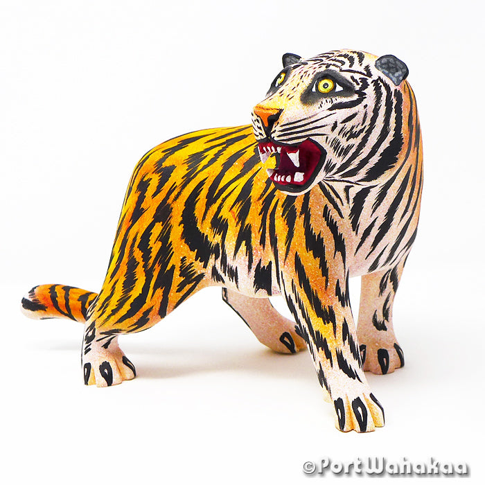 Oaxacan Wood Carvings for Sale Texas Empyreal Tiger Artist - Eleazar Morales Arrazola, Carving Large, Panthera, Tiger
