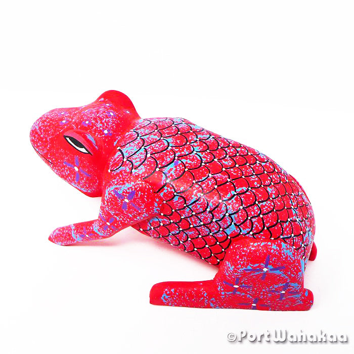 Hot Day Toad Copal Wood Alebrije Oaxacan Carvings for Sale Texas Artist - Alberto Perez Carving Medium Large, Frog, La Union, Rana, Sapo, Toad