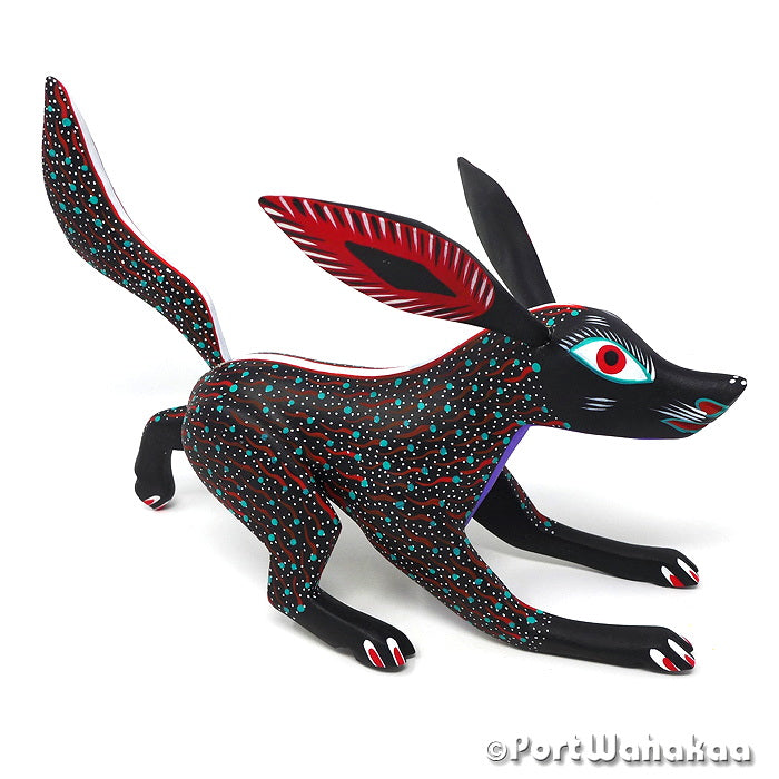 Elysian Wolf Oaxacan Wood Carvings Zapotec Alebrijes Austin Texas Artist - Antonio Carrillo Arrazola, Carving Large, Coyote, Lobo, Wolf