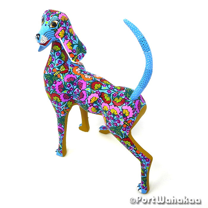 Sabueso Dog Zapotec Mythology Figurines Artwork Alebrijes Austin Texas Artist - Candido Jimenez Carving Medium Large, Dog, Perro, San Martin Tilcajete