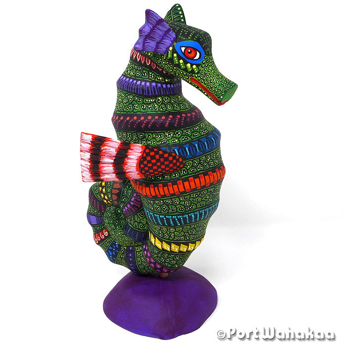 Sargasso Sea Horse Imported Alebrijes For Sale Copal Wood Austin Texas Artist - Lauro Ramirez & Griselda Morales Arrazola, Caballo Del Mar, Carving Medium Large, Sea Horse