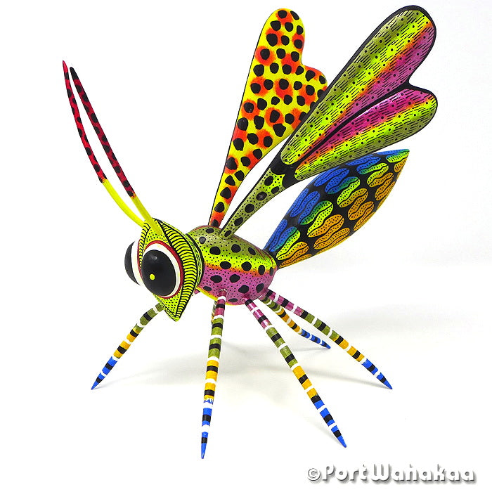 Amenaza Hornet Ocote Carving Oaxaca Alebrije for Sale Austin Texas Artist - Raul and Viviana Blas Bee, Carving Medium Large, hornet, Insect, wasp