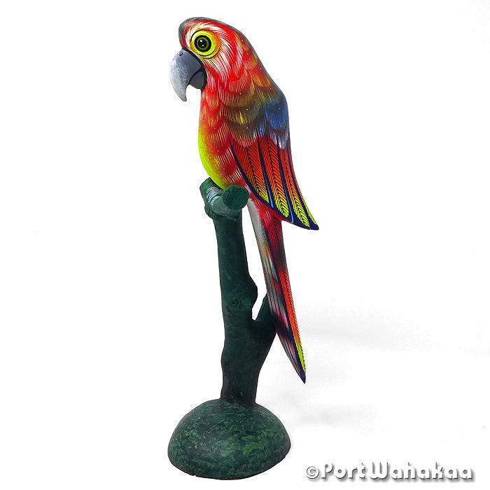 Sunset Macaw Oaxaca Carvings Blas Austin Texas Artist - David Blas Avia, Carving Large, Pajaro, Parrot, San Pedro Cajonos