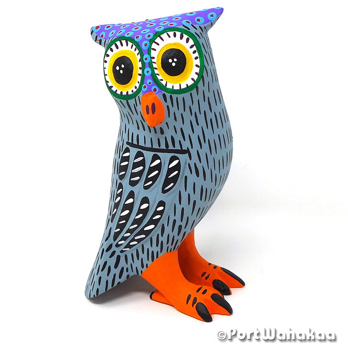 Armando Jimenez Owl Copal Wood Oaxacan Art for Sale Austin Texas Artist - Armando Jimenez Arrazola, Avia, Buho, Carving Medium, Owl