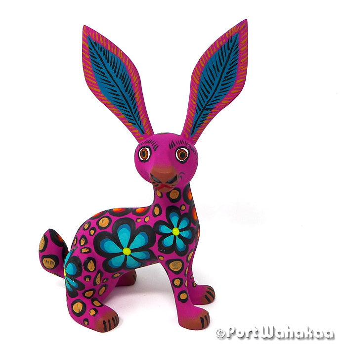 Rhododendron Rabbit Oaxaca Mexico Southwest Austin Texas Artist - Jose Olivera Carving Small, Conejo, Rabbit, San Martin Tilcajete