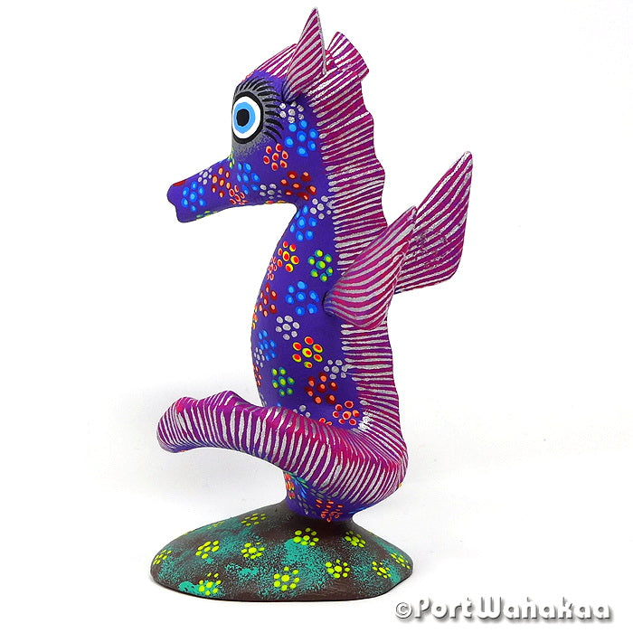 Nebula Sea Horse Copal Alebrije Oaxacan Wood Carvings for Sale Texas Artist - Rocio Hernandez Arrazola, Carving Small Medium, Pez, Sea Horse