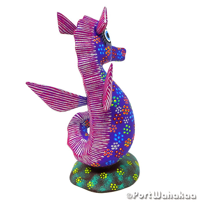 Nebula Sea Horse Copal Alebrije Oaxacan Wood Carvings for Sale Texas Artist - Rocio Hernandez Arrazola, Carving Small Medium, Pez, Sea Horse