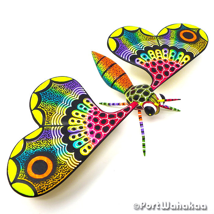 Blas Butterfly Ocote Alebrije Oaxacan Insects for Sale Austin Texas Artist - Raul and Viviana Blas butterfly, Carving Medium Large, Insect, mariposa, San Pedro Cajonos