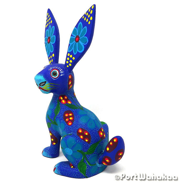 Tuirenn Rabbit Austin Texas Oaxacan Wood Carvings for Sale Artist - Jose Olivera & Francisca Melchor Conejo, Jack Rabbit, Rabbit, San Martin Tilcajete