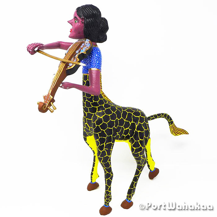 Austin Texas Oaxacan Nahual Music Teacher Violin Artist - Medina Carving Large, Giraffe, Nahual