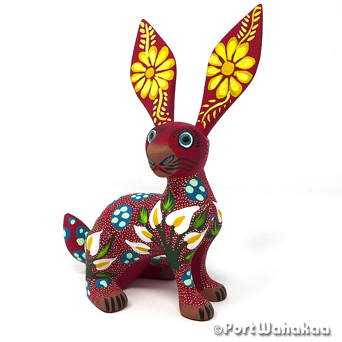 Brixta Rabbit Copal Alebrije Oaxacan Animals for Sale Austin Texas Artist - Jose Olivera & Francisca Melchor Carving Medium, Conejo, Jack Rabbit, Rabbit, San Martin Tilcajete