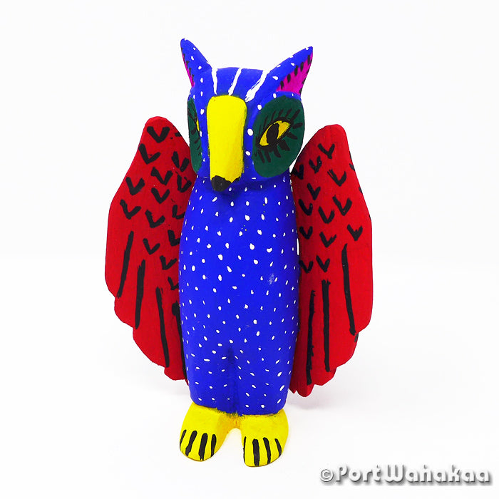 Austin Texas Aniline Dye Copal Owl Oaxaca Carving Artist - Calixto Santiago Avia, Buho, Carving Medium, La Union, Owl