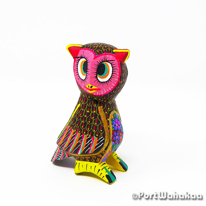 Maria Jimenez Ojeda Owl Copal Alebrije Oaxacan Carvings for Sale Texas Artist - Maria Jimenez Ojeda Aves, Avia, Buho, Carving Small, Owl, San Martin Tilcajete