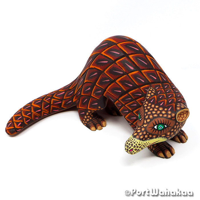 Eleazar Morales Pangolin Austin Texas Oaxaca Copal Sculpture for Sale Artist - Eleazar Morales Arrazola, Carving Large, Pangolin