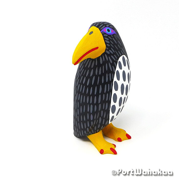 Armando Jimenez Penguin Oaxacan Wood Carvings for Sale Austin Texas Artist - Armando Jimenez Arrazola, Avia, Carving Small Medium, Penguin