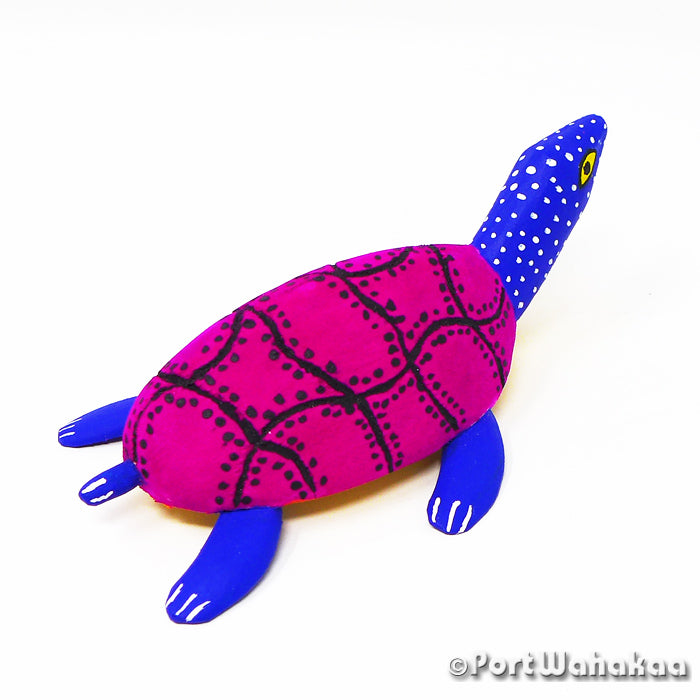 Deep Blue Sea Turtle Alebrije Figurine Austin Texas Artist - Calixto Santiago Carving Small, La Union, Reptile, Tortuga, Turtle