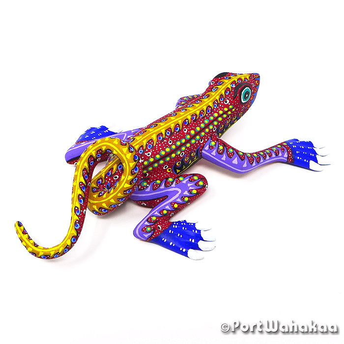 Volute Lizard Austin Texas Alebrije Port Wahakaa Artist - Rocio Hernandez Arrazola, Carving Medium Large, Lizard, Reptile