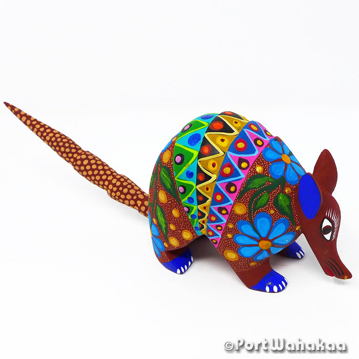 Valley Armadillo Copal Wood Oaxacan Alebrije Carving for Sale Texas Artist - Jose Olivera Armadillo, Carving Medium, San Martin Tilcajete