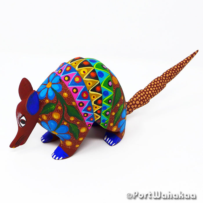 Valley Armadillo Copal Wood Oaxacan Alebrije Carving for Sale Texas Artist - Jose Olivera Armadillo, Carving Medium, San Martin Tilcajete