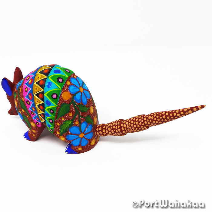 Valley Armadillo Copal Wood Oaxacan Alebrije Carving for Sale Texas Artist - Jose Olivera Armadillo, Carving Medium, San Martin Tilcajete