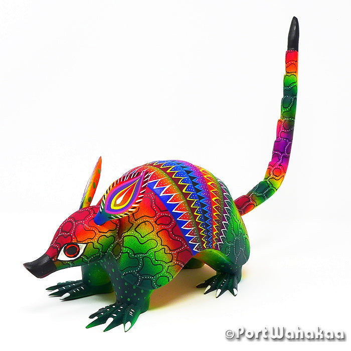 Blas Armadillo Austin Oaxaca Mexico Alebrijes Wood Carvings for Sale Artist - Rogelio Blas Armadillo, Blas, Carving Large, San Pedro Cajonos