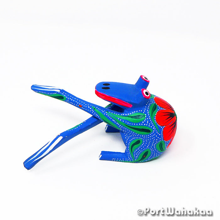 Fortuity Frog Copal Wood Oaxacan Alebrije Carvings for Sale Texas Artist - Martin Xuana