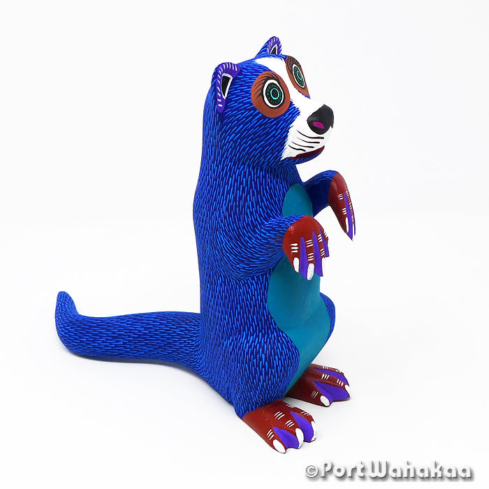 River Weasel Wood Carving Oaxacan Alebrije for Sale Austin Texas Artist - Lauro Ramirez & Griselda Morales Arrazola, Carving Medium Large, Mink, Nutria, Otter, weasel