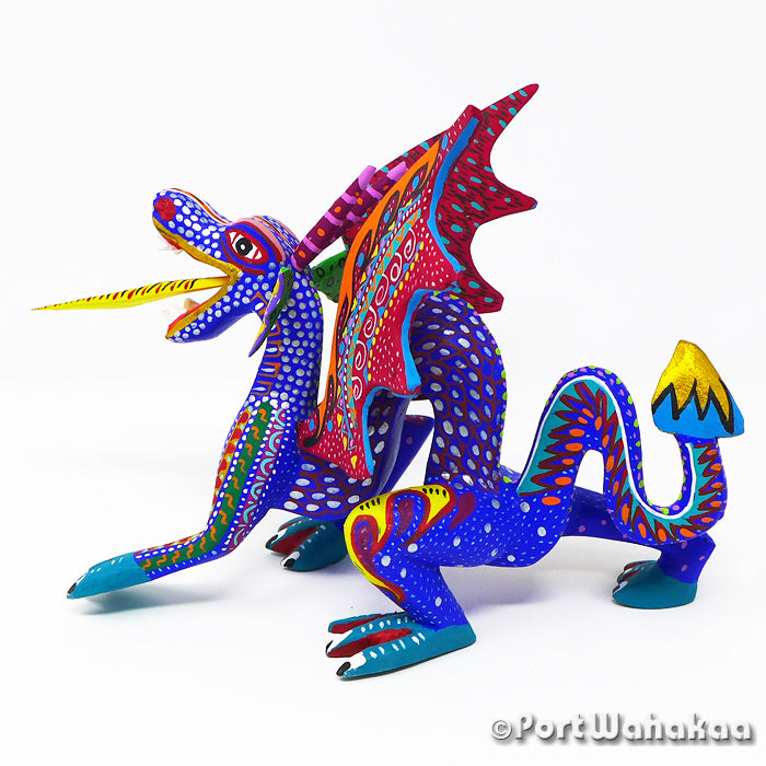 Margarito Rodriguez Dragon Oaxacan Art Copal for Sale Austin Texas Artist - Margarito Rodriguez Arrazola, Carving Large, Dragon, Reptile