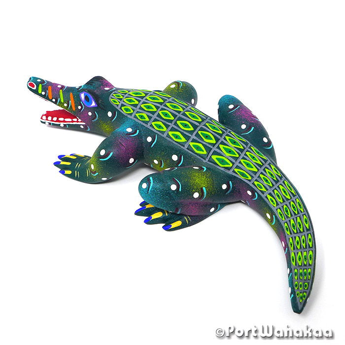 Edilberto Cortez Alligator Copal Alebrije Oaxaca for Sale Texas Artist - Edilberto Cortez alligator, Arrazola, Carving Medium Large, Crocodile, Lizard, Reptile