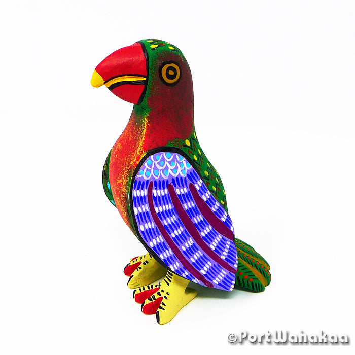 Margarito Rodriguez Parrot Austin Texas Oaxaca Carvings Port Wahakaa Artist - Margarito Rodriguez Arrazola, Aves, Avia, Bird, Carving Small, Pajaro, Parrot