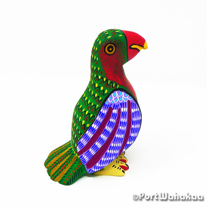 Margarito Rodriguez Parrot Austin Texas Oaxaca Carvings Port Wahakaa Artist - Margarito Rodriguez Arrazola, Aves, Avia, Bird, Carving Small, Pajaro, Parrot