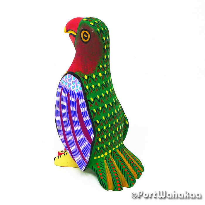 Margarito Rodriguez Parrot Austin Texas Oaxaca Carvings Port Wahakaa Artist - Margarito Rodriguez Arrazola, Aves, Avia, Bird, Carving Small, Pajaro, Parrot