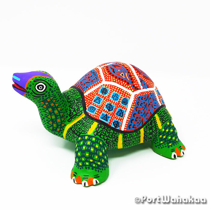Tortoise Oaxacan Wood Carvings for Sale Austin Texas Artist - Rodriguez Family Arrazola, Carving Medium, Reptile, Tortoise, Tortuga, Turtle