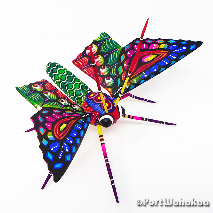 Butterfly Austin Copal Wood Oaxacan Alebrije Carvings for Sale Texas Artist - Rogelio Blas butterfly, Carving Medium, Insect, mariposa, San Pedro Cajonos