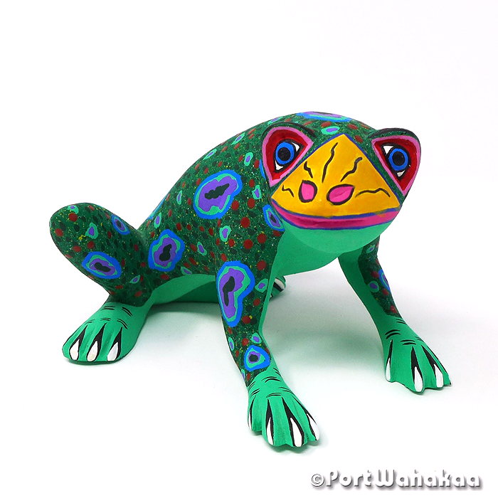 Oaxacan Carving Arborea Tree Frog Artist - Edilberto Cortez