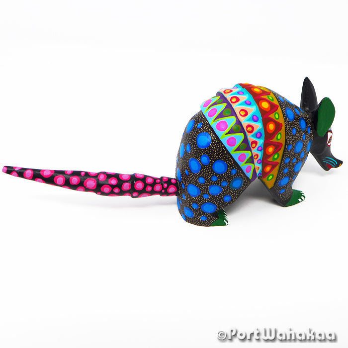 Onyx Armadillo Austin Texas Alebrije Port Wahakaa Artist - Jose Olivera Armadillo, Carving Medium, San Martin Tilcajete