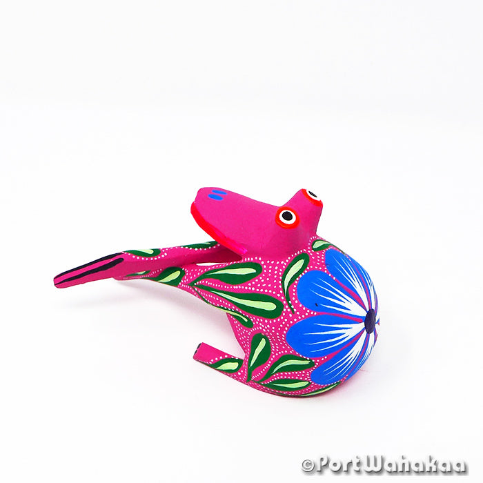 Fortune Frog Copal Wood Oaxacan Alebrije Carvings for Sale Texas Artist - Martin Xuana Carving Small, Frog, Rana, San Martin Tilcajete