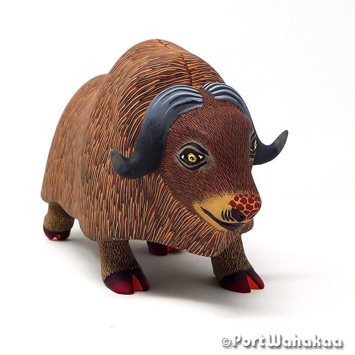 Eleazar Morale Muskox Oaxaca Carving Copal Sculpture Austin Texas Artist - Eleazar Morales Arrazola, Carving Large, Goat, Sheep