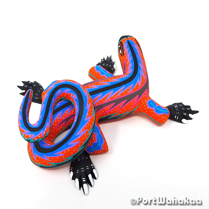 Mauricio Ramirez Lizard Folk Art Oaxaca Carving for Sale Austin Texas Artist - Mauricio Ramirez Arrazola, Carving Medium, Lizard