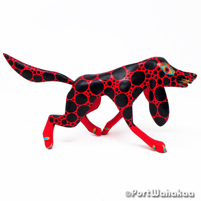 Big Red Dog Legendary Austin Texas Alebrijes Oaxaca Artist - Antonio Carrillo Arrazola, Carving Medium, Dog, Hound, Lobo, Perro