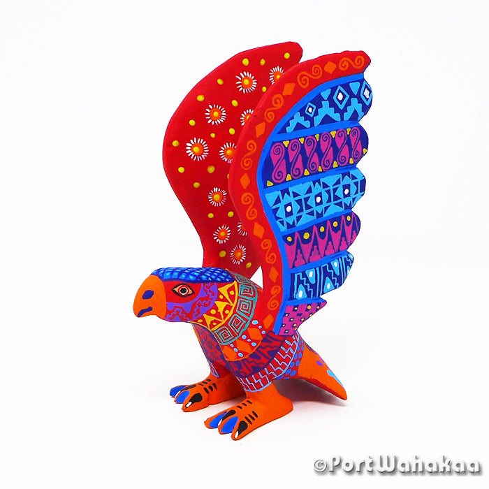 Margarito Rodriguez Eagle Red Alebrije Austin Texas Oaxaca Carving Artist - Margarito Rodriguez Arrazola, Avia, Eagle, Falcon, Halcon, Hawk, Raptor