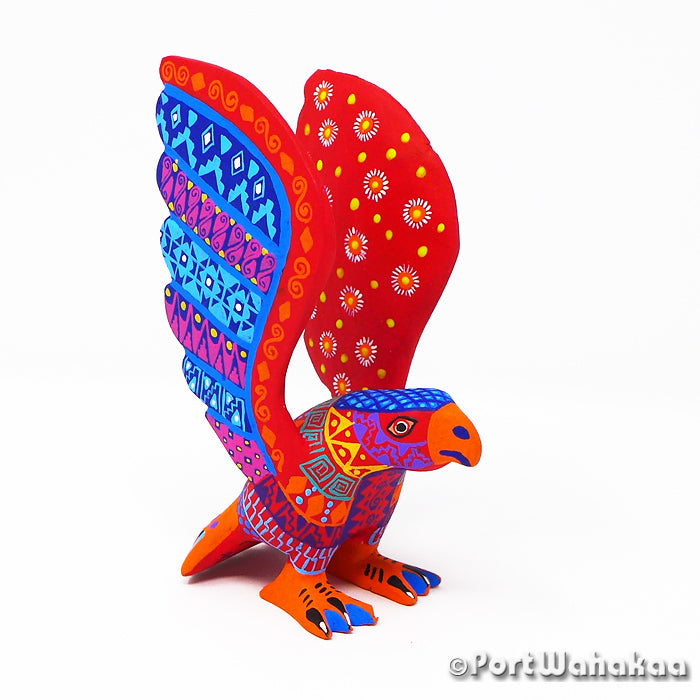 Margarito Rodriguez Eagle Red Alebrije Austin Texas Oaxaca Carving Artist - Margarito Rodriguez Arrazola, Avia, Eagle, Falcon, Halcon, Hawk, Raptor