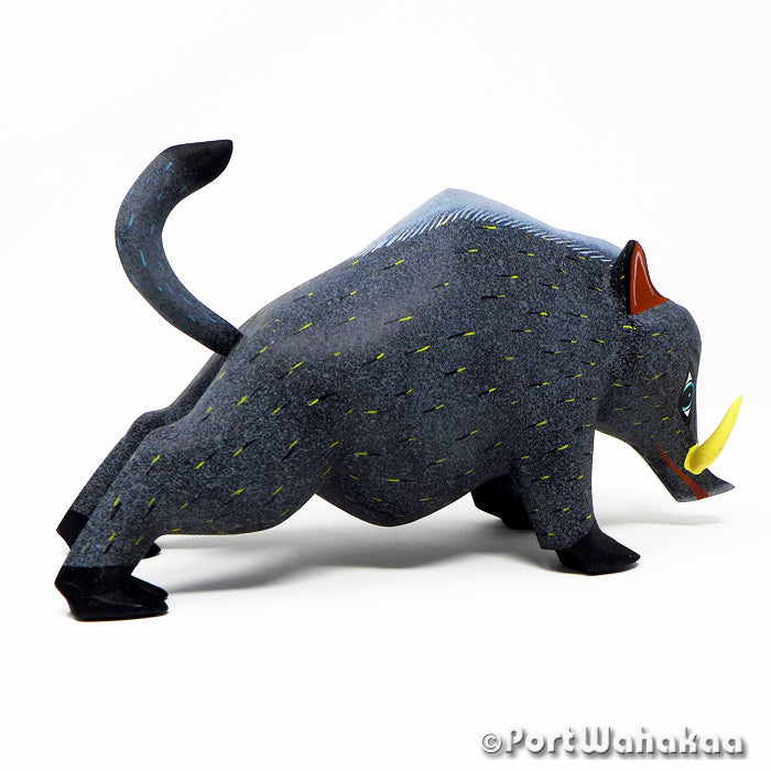 Angel Ramirez Razorback Austin Texas Animalito Austin Texas Copal Artist - Angel Ramirez Arrazola, Boar, Carving Medium Large, Cerdo, Javelina, Pig, Warthog