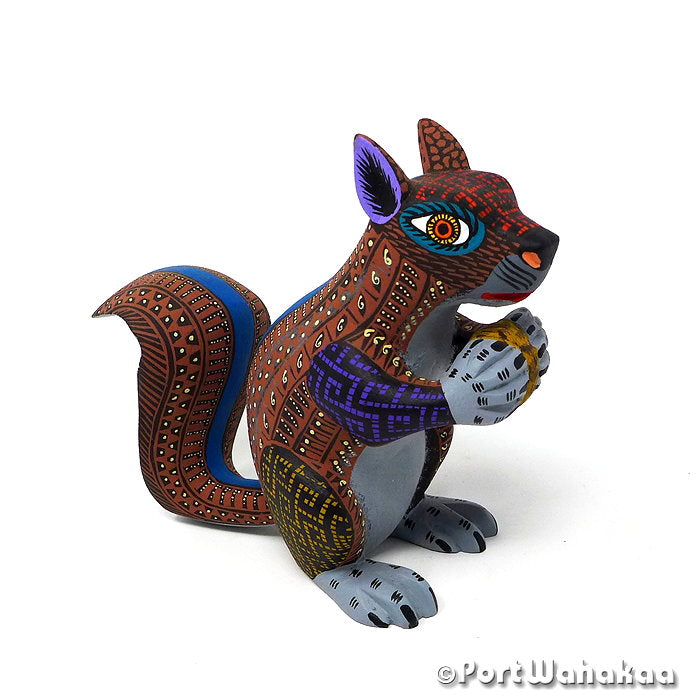 Lauro Ramirez Copal Squirrel Oaxacan Alebrije for Sale Austin Texas Artist - Lauro Ramirez & Griselda Morales Ardilla, Arrazola, Carving Medium, Squirrel