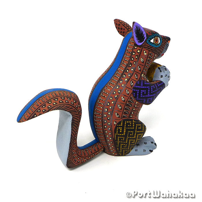 Lauro Ramirez Copal Squirrel Oaxacan Alebrije for Sale Austin Texas Artist - Lauro Ramirez & Griselda Morales Ardilla, Arrazola, Carving Medium, Squirrel