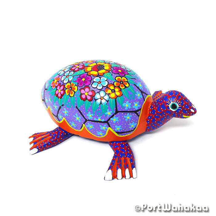 Meadow Tortoise Folk Art Oaxacan Carvings for Sale Austin Texas Artist - Maria Jimenez Ojeda Carving Medium, San Martin Tilcajete, Tortoise, Tortuga, Turtle