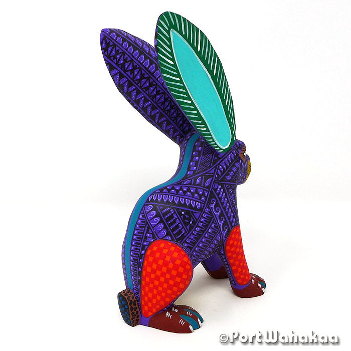Lauro Ramirez Aztec Rabbit Oaxaca Alebrije Carving Imports Texas Artist - Lauro Ramirez & Griselda Morales Arrazola, Carving Medium, Conejo, Hare, Rabbit
