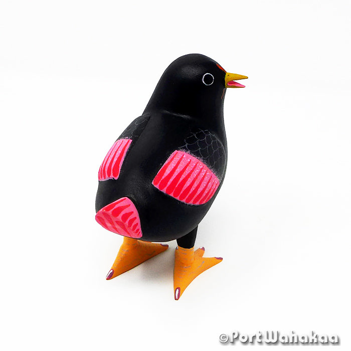 Austin Texas Black Hen Perez Alebrije Oaxaca Artist - Avelino Perez Carving Medium, Gallo, Hen, La Union, Pollo, Rooster
